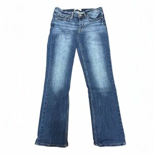 BKE Payton Jeans Women’s 28 x 31.5 Mid Rise Straight Leg Distressed Pockets